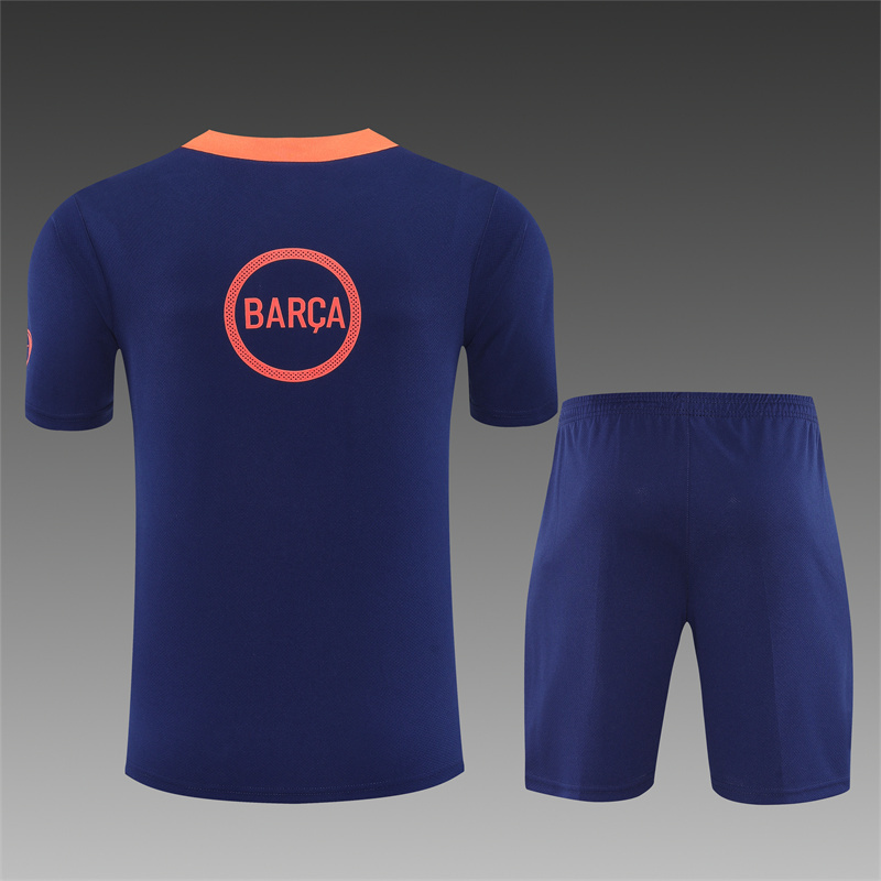 25/26 Barcelona Royal Blue Camouflage T90 Short Sleeve Jersey+Shorts