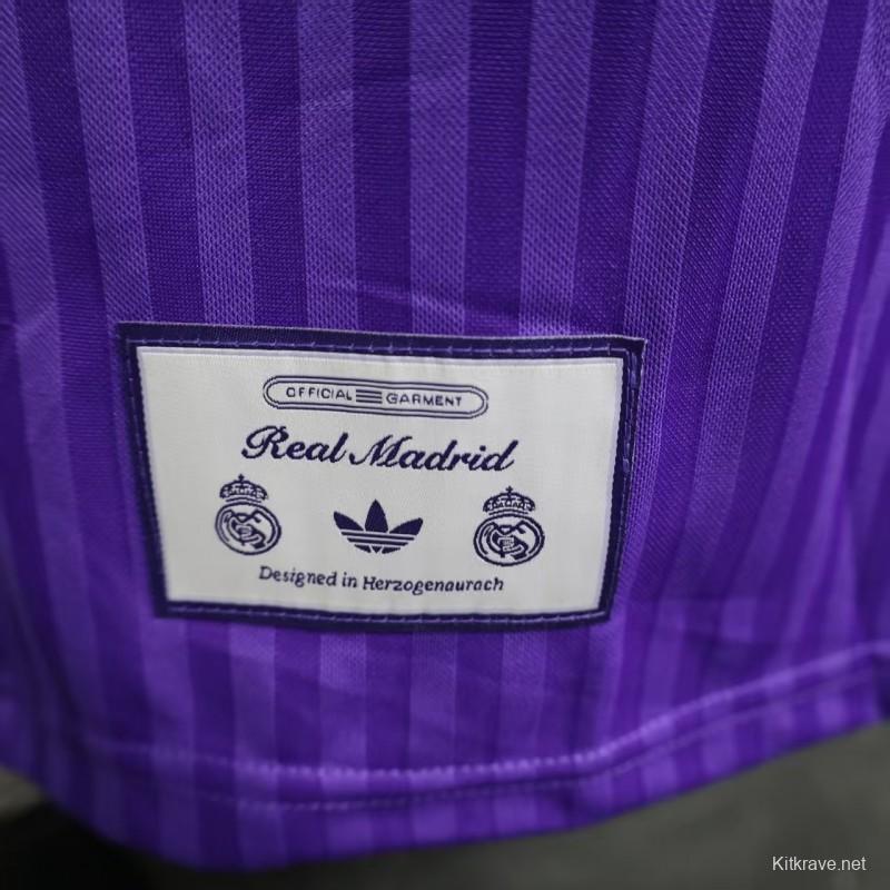 Player Version 25/26 Real Madrid Purple Adidas Original Casual Jersey