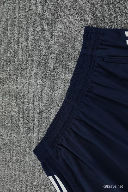 25/26 Real Madrid Navy Short Sleeve Jersey+Shorts