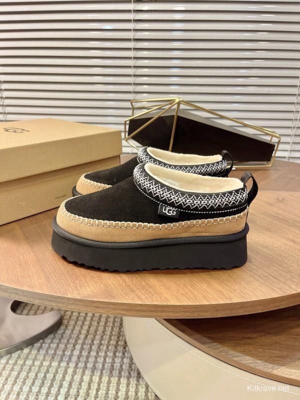 UGG Ethnic Tazz Series Thickened Heightening Slippers One-Step On - MJ00220
