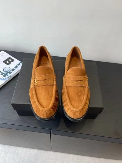 Saint Laurent Classic Loafer Half-Drag Mule Shoes - KFY00350