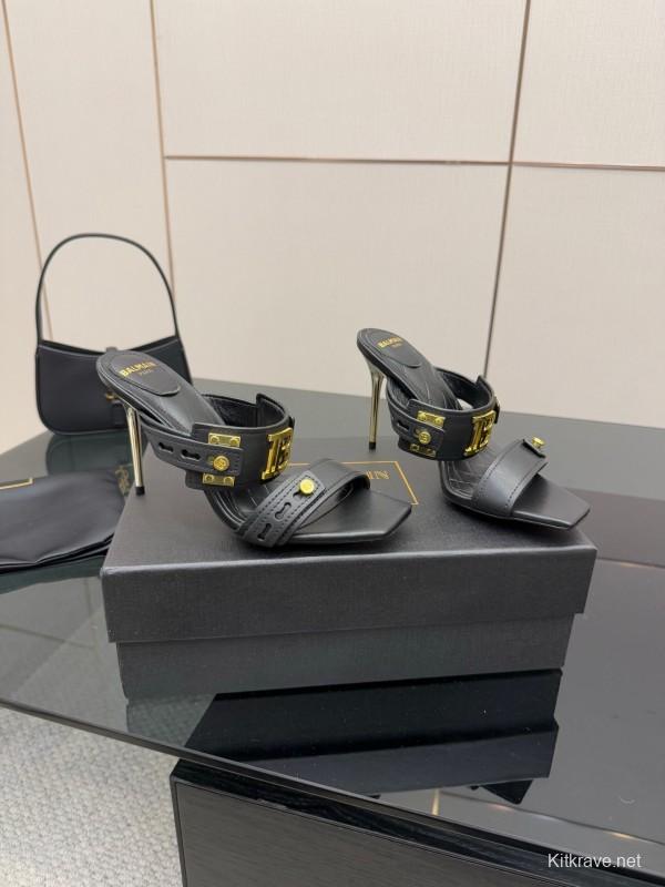 Balmain Metal Heel High Heel Sandals - KFY00320