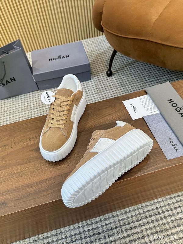 Hogan H-STRIPES Series Couple Thick Sole Biscuit Shoes Airship Shoes Casual Sneakers - AS00310