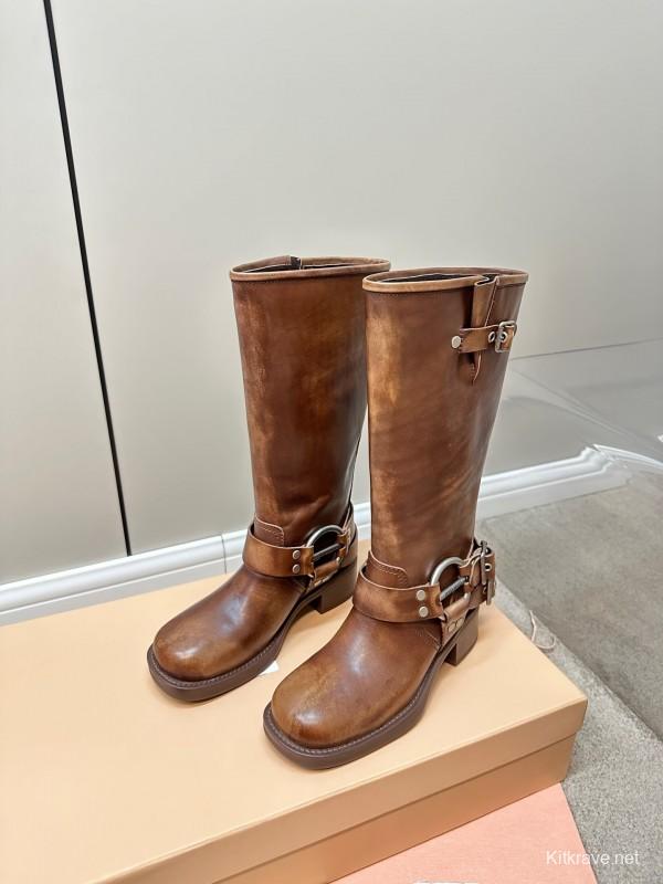 Miu Miu Fall/Winter 2025 Limited Edition Punk Style Martin Boots - LY00500