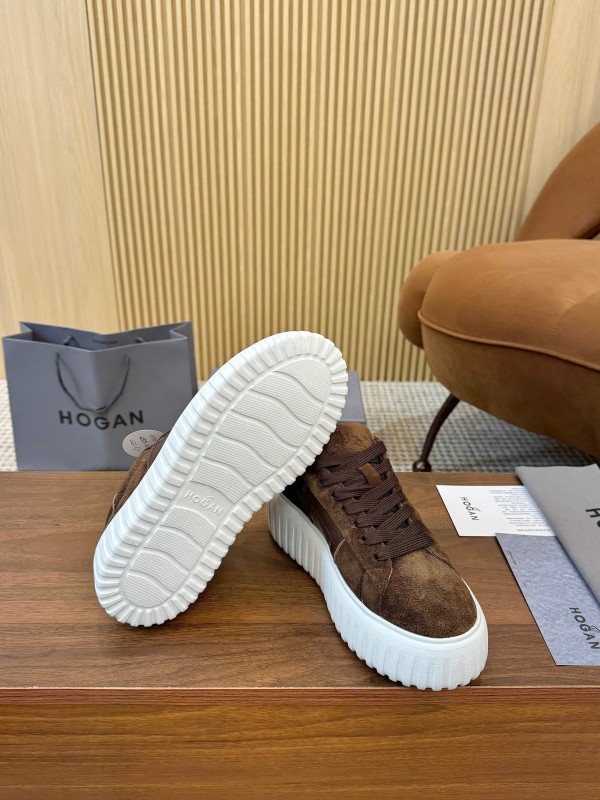 Hogan H-STRIPES Series Couple Thick Sole Biscuit Shoes Airship Shoes Casual Sneakers - AS00310