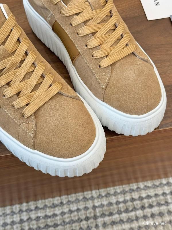 Hogan H-STRIPES Series Couple Thick Sole Biscuit Shoes Casual Sneakers - AS00310