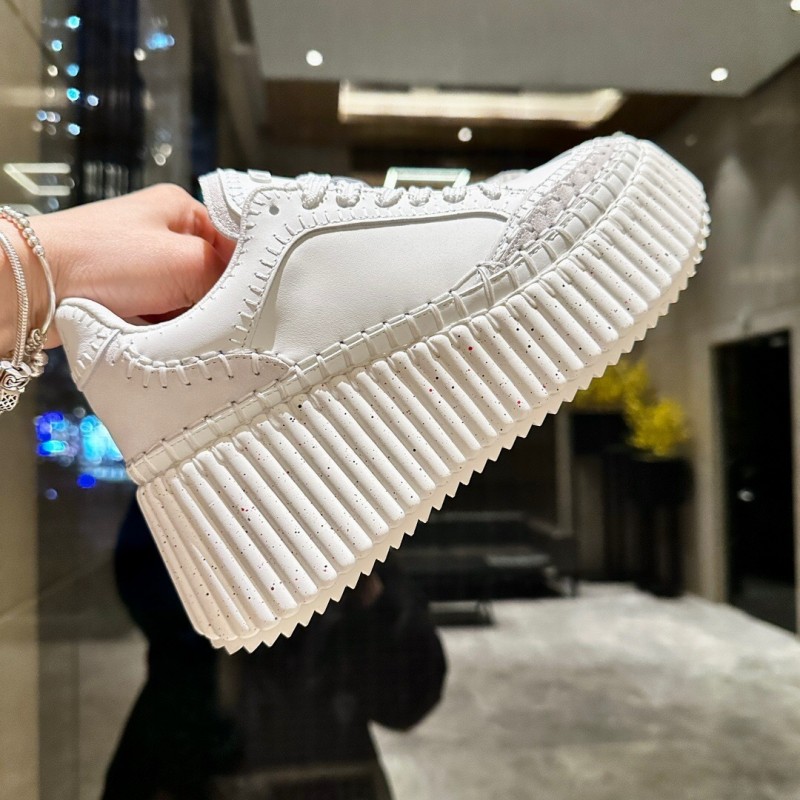 Chloe 2025 SS Hand-Stitched Mark Line Casual Shoes - LY00350