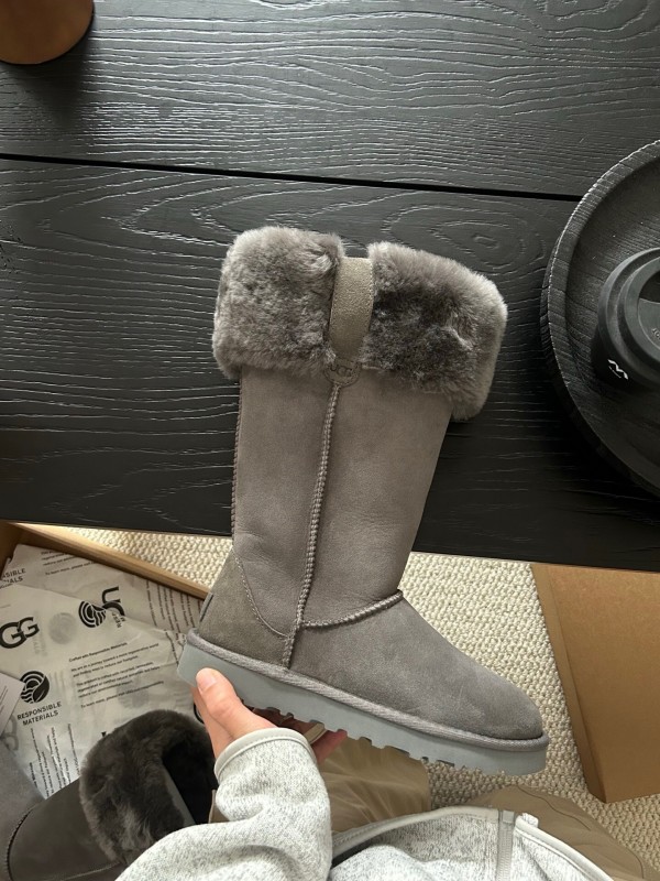 UGG 2025/SS High Boot Snow Boots with Faux Fur Collar - AS00370
