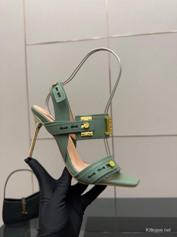Balmain 2025/SS Metal Heel High Heel Sandals - KFY00320
