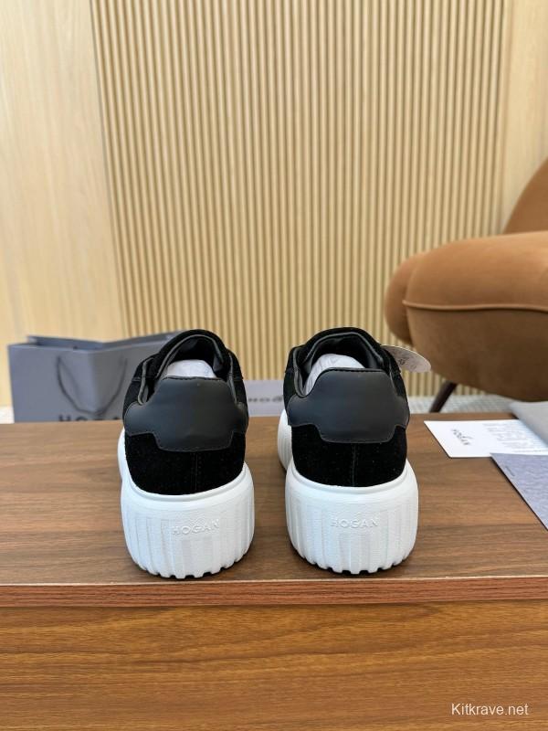 Hogan H-STRIPES Series Couple Thick Sole Biscuit Shoes Airship Shoes Casual Sneakers - AS00310