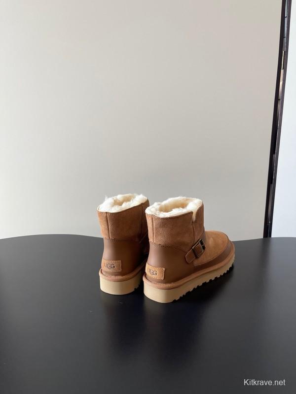 UGG 4512 Flat Buckle Ultra Wool Anti-Slip Snow Boots - AS00290