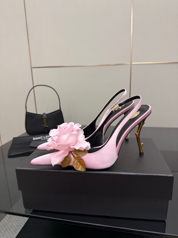 Saint Laurent 25FW Spring Collection Rose Thorn High Heels - KFY00320
