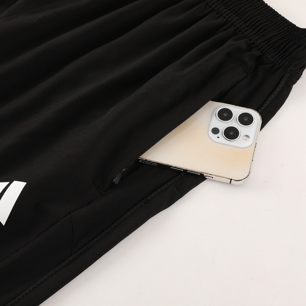2025 Adidas Black White Half Zipper Jacket+Long Pants S-2XL