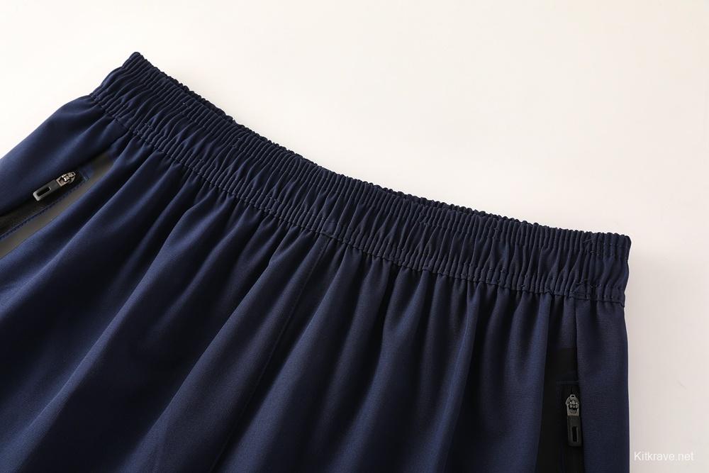 2025 Adidas Royal Blue Half Zipper Jacket+Long Pants S-2XL