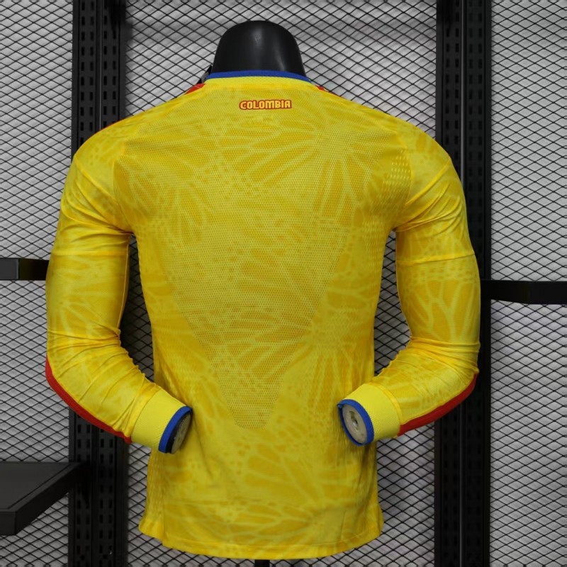 Player Version 2026 Colombia Home Long Sleeve Jersey