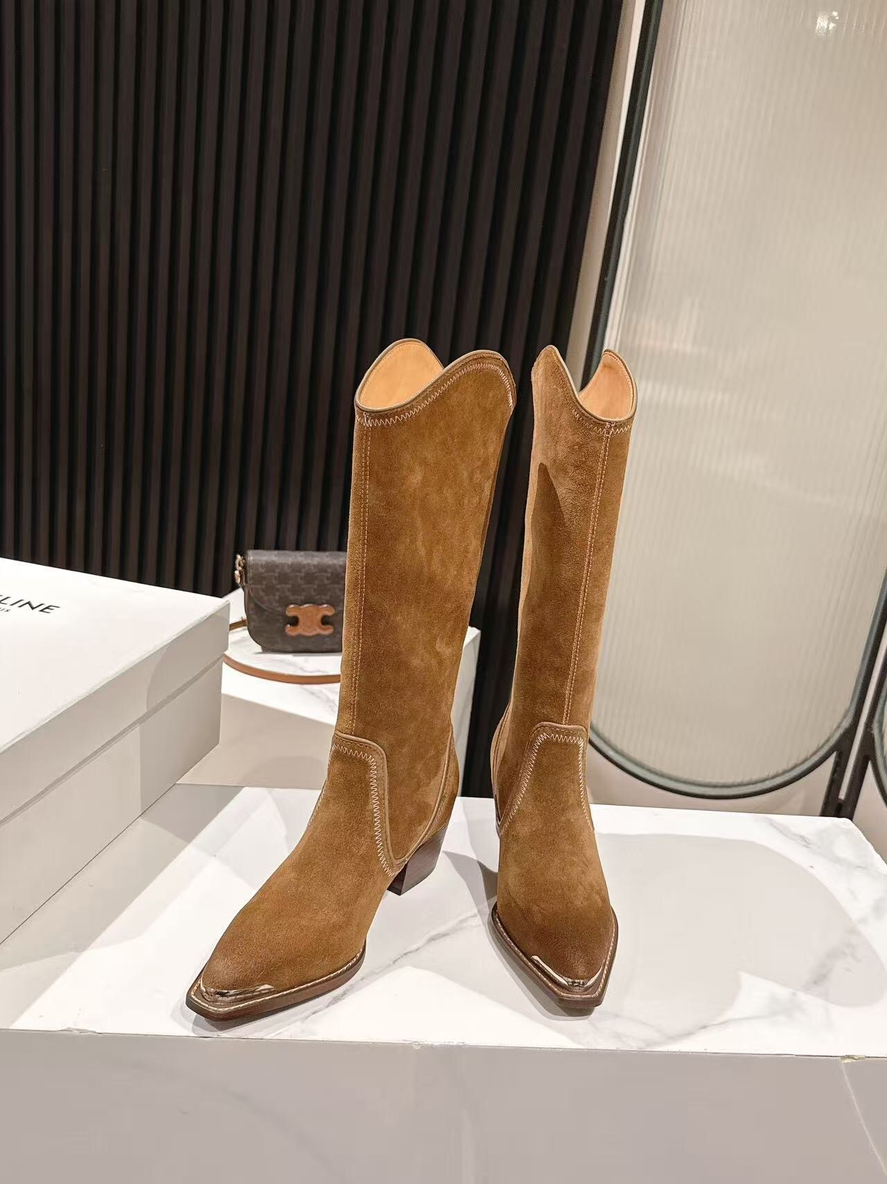 CELINE 2025/SS Fashion Boots Retro European Style Short Boots - LY00500
