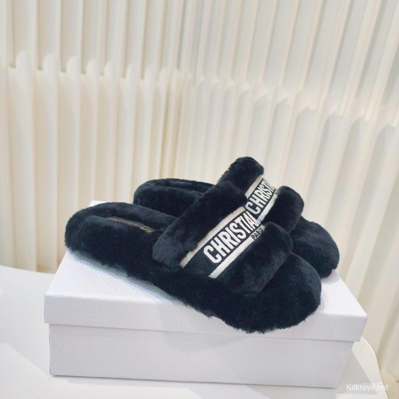 Dior Metal Buckle Wool Slippers Series - 2025SS