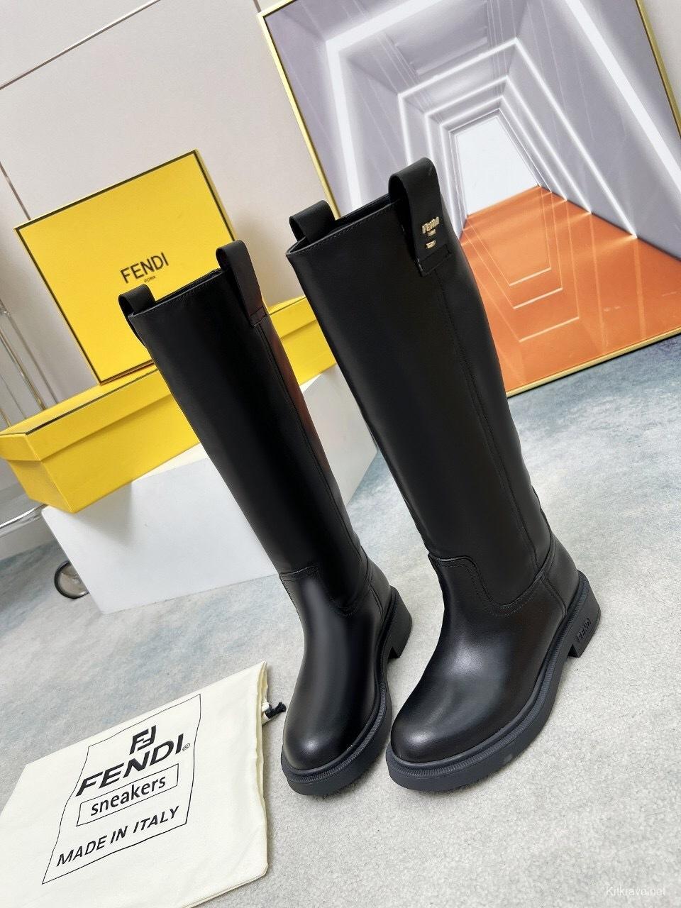 Fendi 2025/SS Fall/Winter Monogram Platform High-Top Boots - LY00480