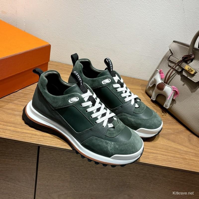 Hermes Boot-Type Shoes with Classic British Color Blocking Design - AS00410