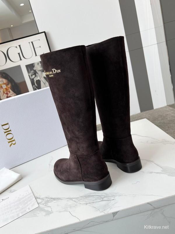 Dior 2025/ss Retro British Style Brogue New Knight Boots - LY00440