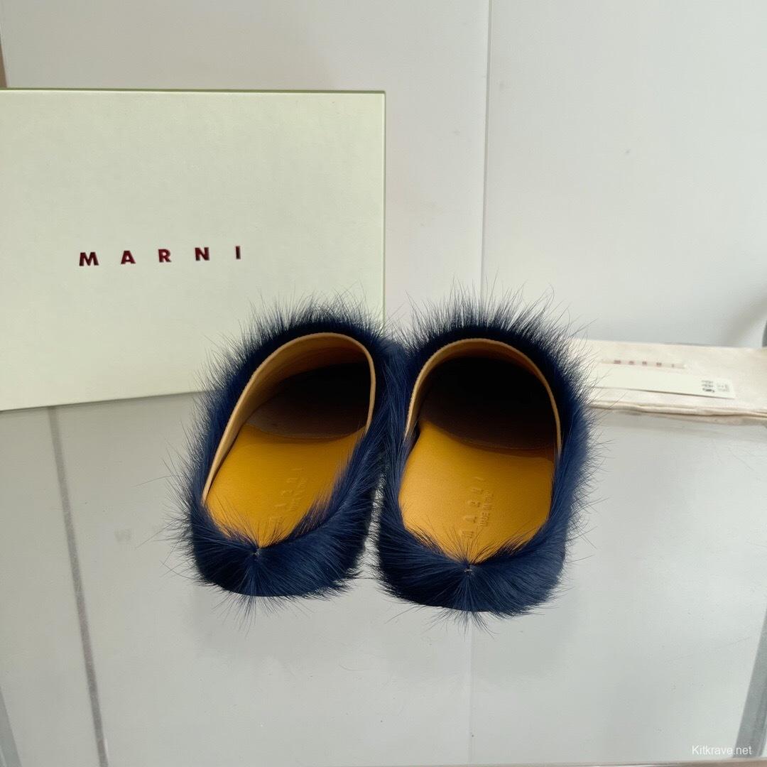 Marni 2025/SS Mule Shoes with Pony Hair - LY00