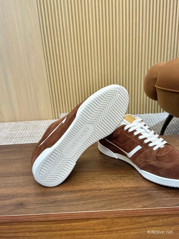 TOM FORD 2025 SS Casual Shoes with Classic Color Blocking and Imported Leather Insole - AS00350