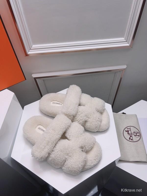 H Love Erjiu Fur Slippers - LY00270