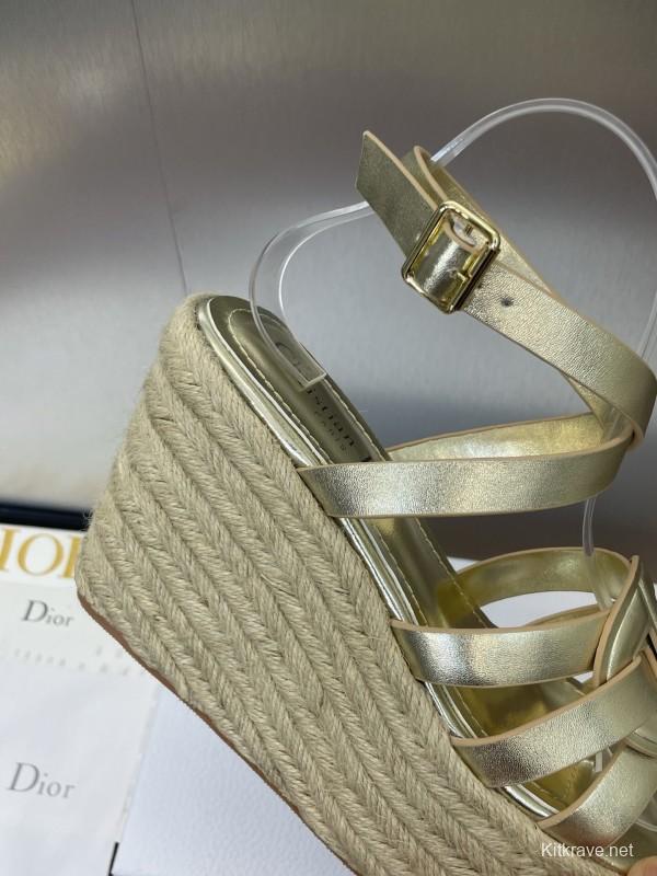 Dior D-Club Jelly Color Hollow Layered Cross Strap Platform High Heel Women Shoes - KFY00290