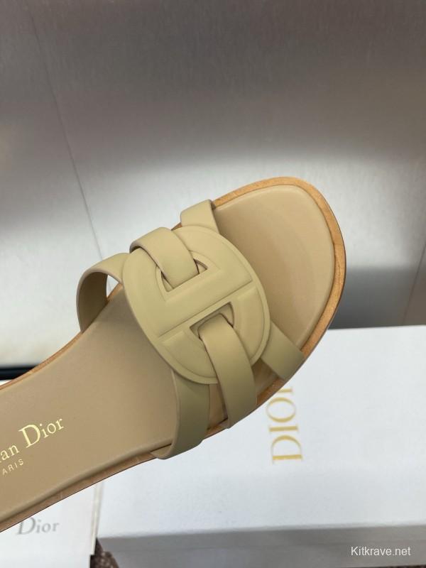 Dior D-Club Jelly Color Hollow Layered Cross Strap Women's Sandals - KFY00280