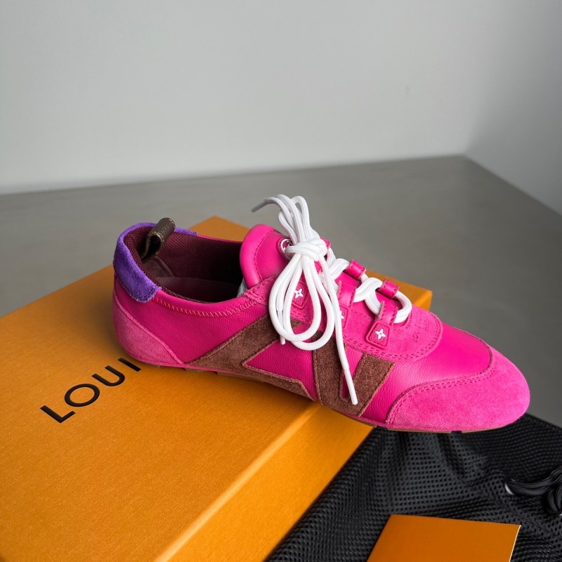Lv Sneakerina 2025 SS Ballet Round Toe Lace-Up Low Top Lifestyle Casual Shoes - YC