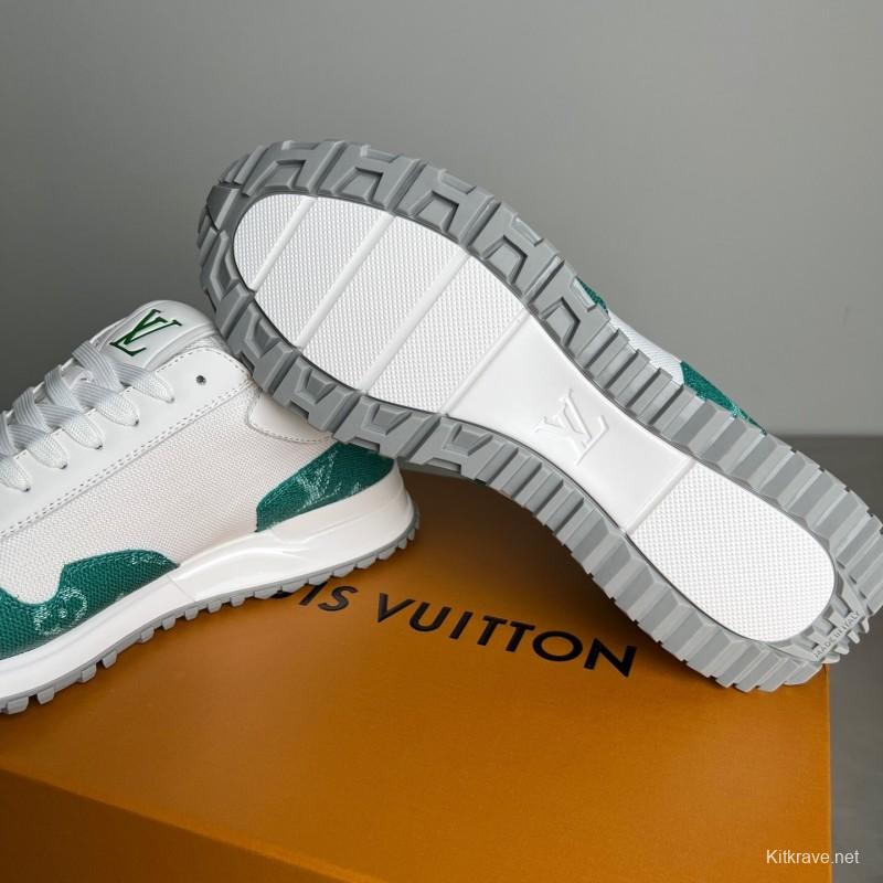 Louis Vuitton Run Away Leather Round Toe Lace-Up Low Top Casual Shoes - YC