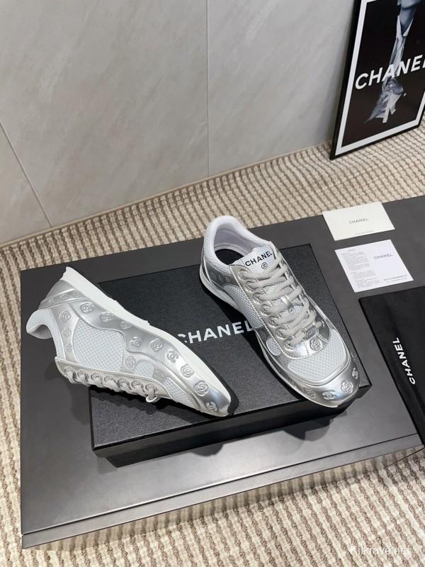 Chanel Silver Horn King II Casual Series Sports Shoes - KFY00330