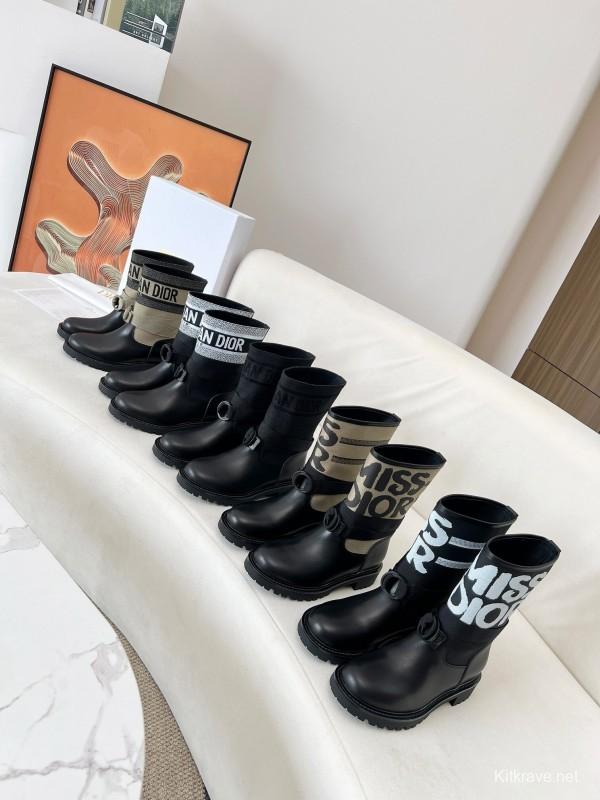 Dior 2025/SS Autumn Winter Boots Retro Work Boots Slip-On - LY00320
