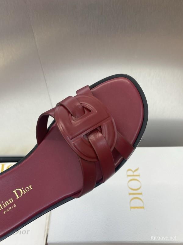 Dior D-Club Jelly Color Hollow Layered Cross Strap Women's Sandals - KFY00280