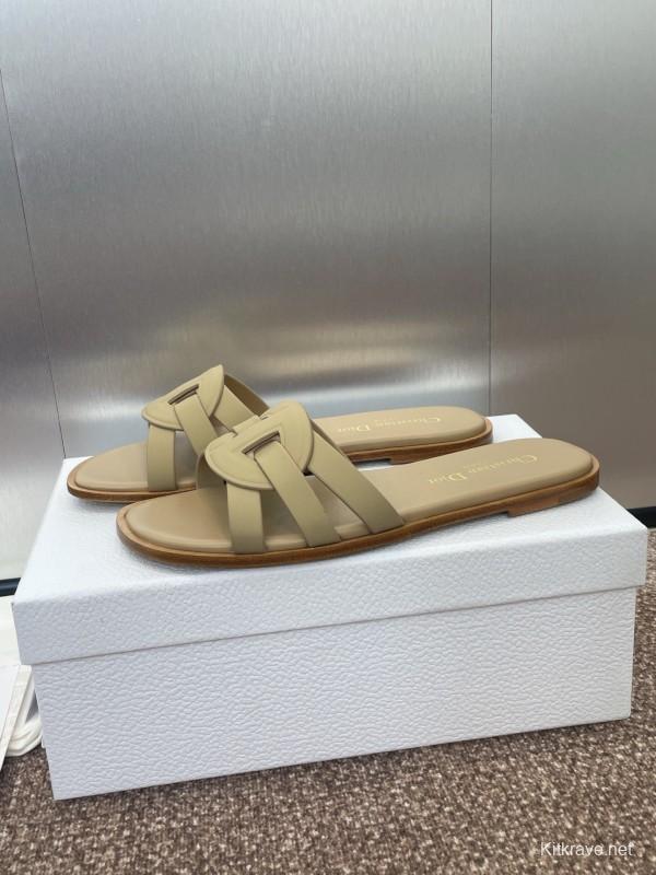 Dior D-Club Jelly Color Hollow Layered Cross Strap Women's Sandals - KFY00280