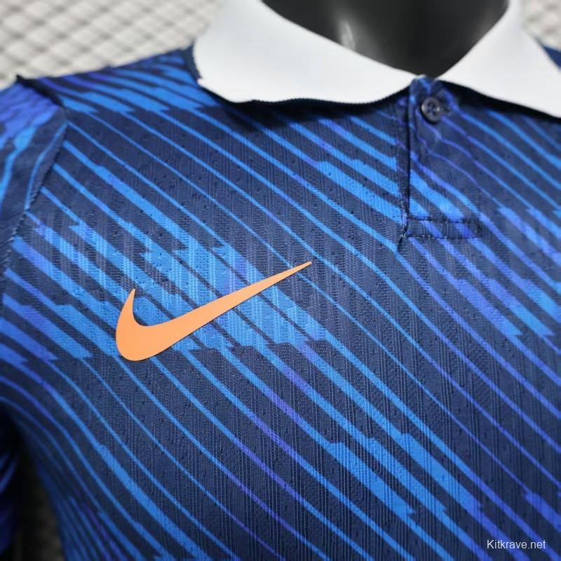 Player Version 2025 France Home Navy Blue Jersey