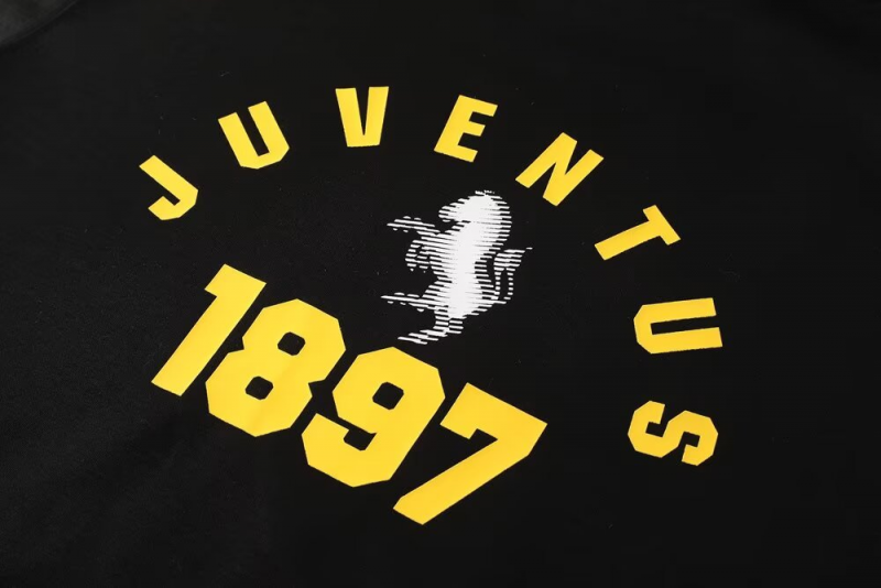 25/26 Juventus Black Sweatshirt Full Zipper Jacket+Long Pants
