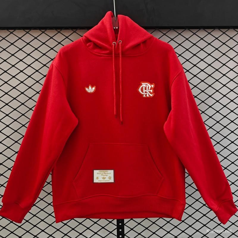 25/26 Flamengo Retro Embroidered Logo Hoodie 9 Colors