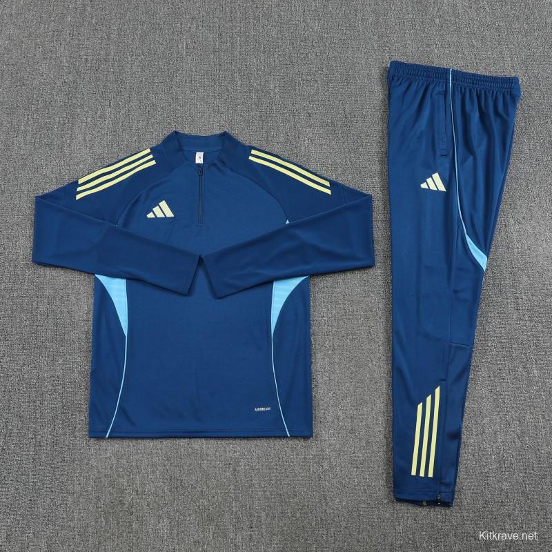 25/26  Adidas Navy Blue Full zipper Jacket Tracksuit+ long pants