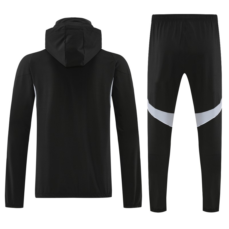 25/26 Argentina Black Full zipper Jacket Tracksuit+ long pants