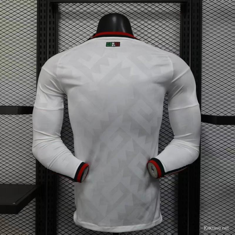 Player Version 2026 Mexico Away White Long Sleeve Jersey