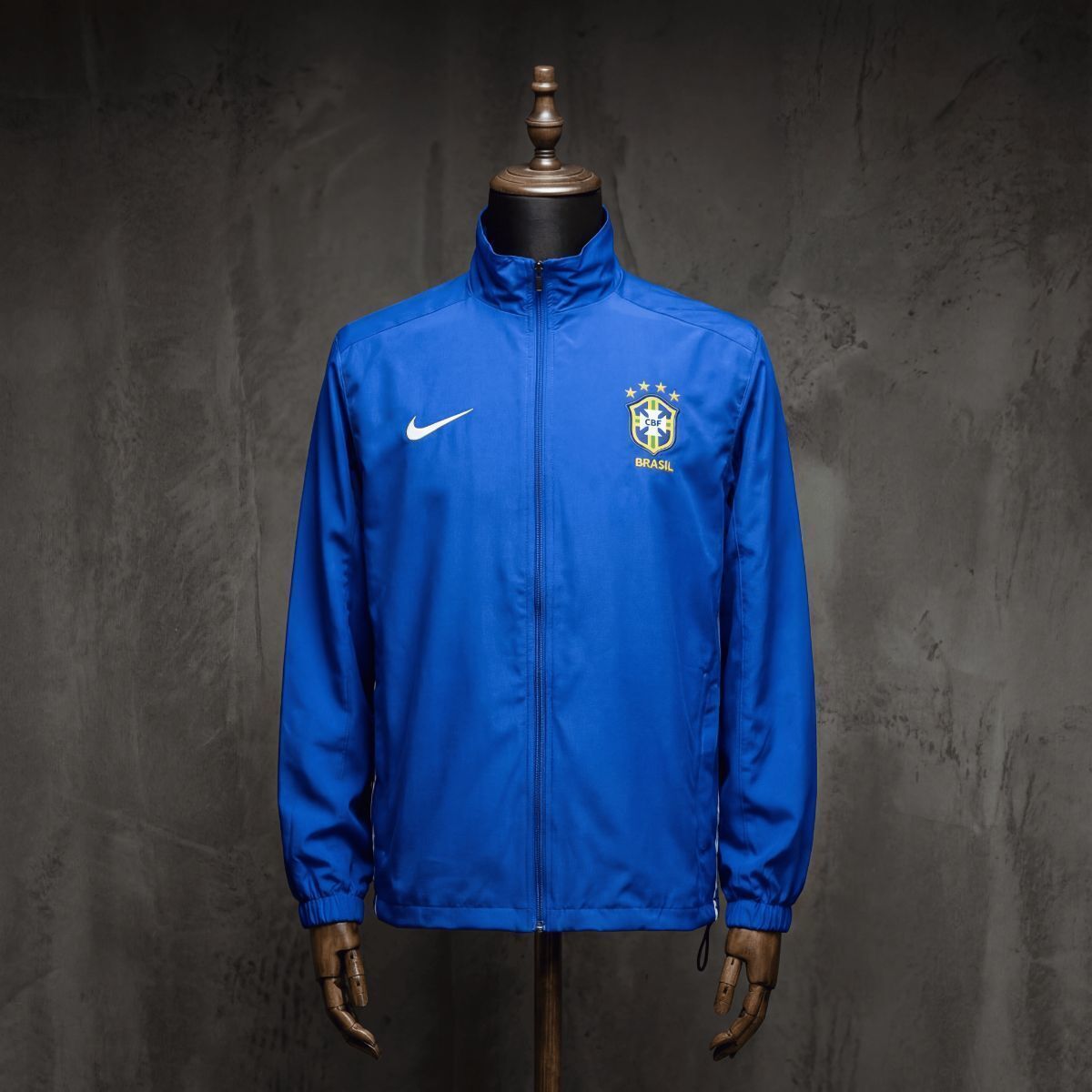 1998 Vintage Style Brazil Blue Jacket Windbreaker
