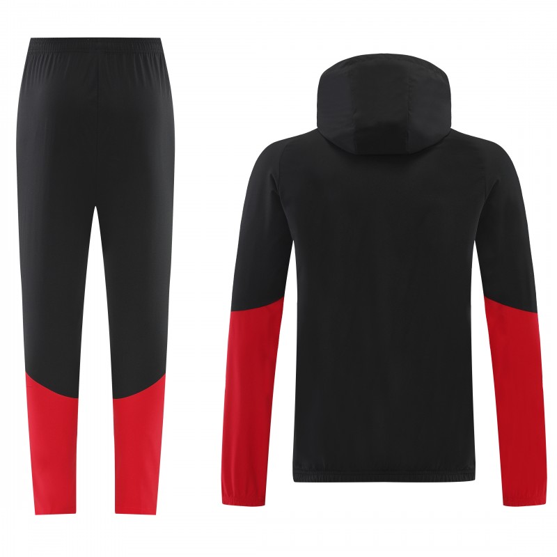 2026 Germany Hoodie Black Full Zipper Windbreaker + Long Pants