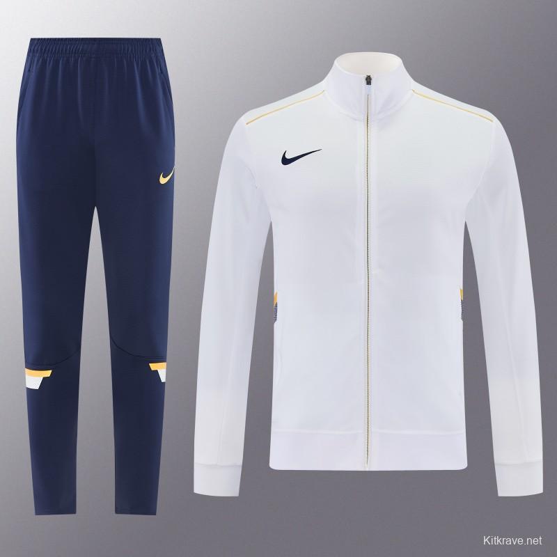 2026 NIKE White Full Zipper Jacket + Long Pants