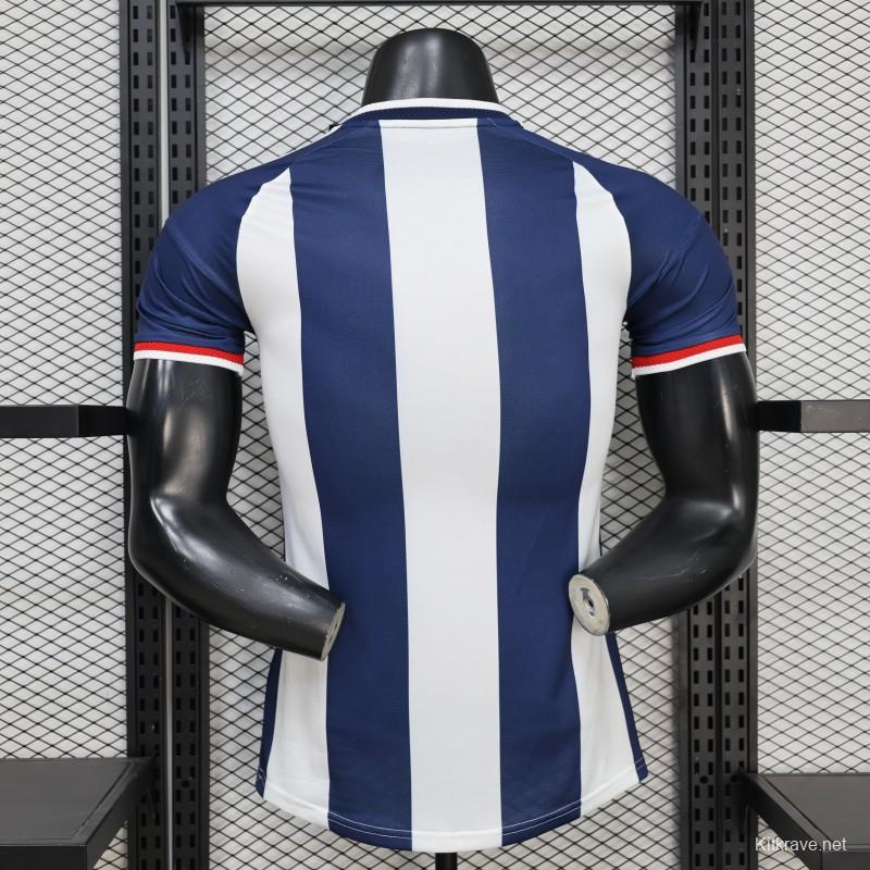 Player Version 2027 Scotland Away White/Navy Vertical Stripes Jersey