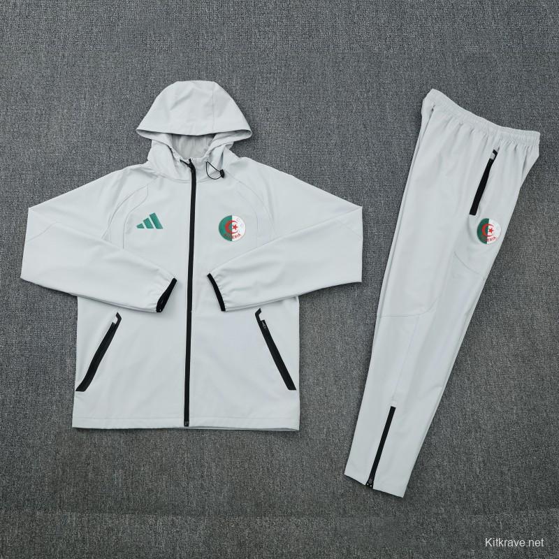 26/27 Algeria Full Zipper Hooded Jacket Tracksuit + Long Pants