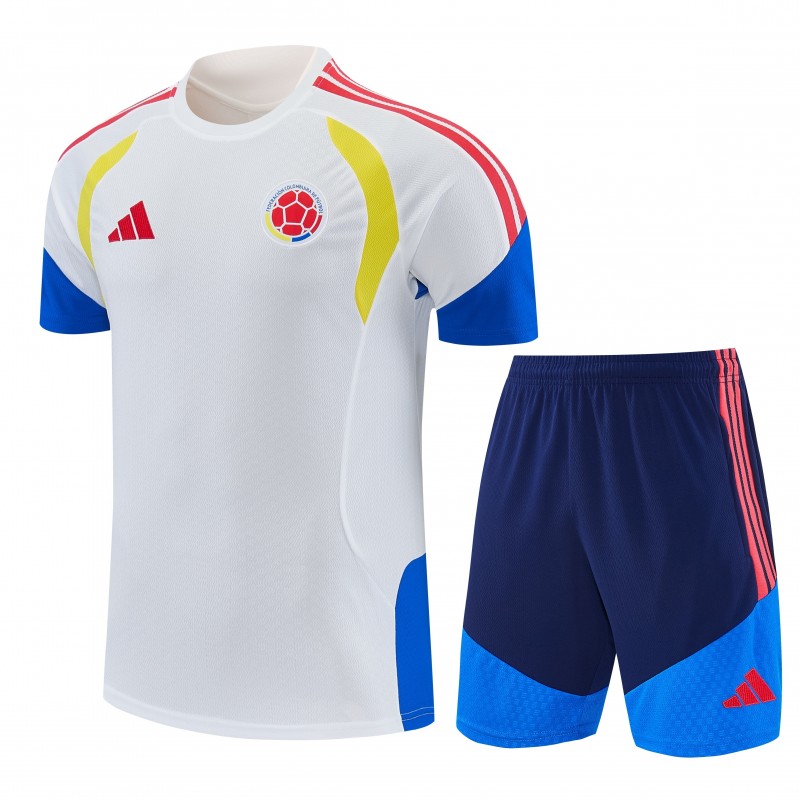 26/27 Colombia White Short Sleeve+Soccer Shorts