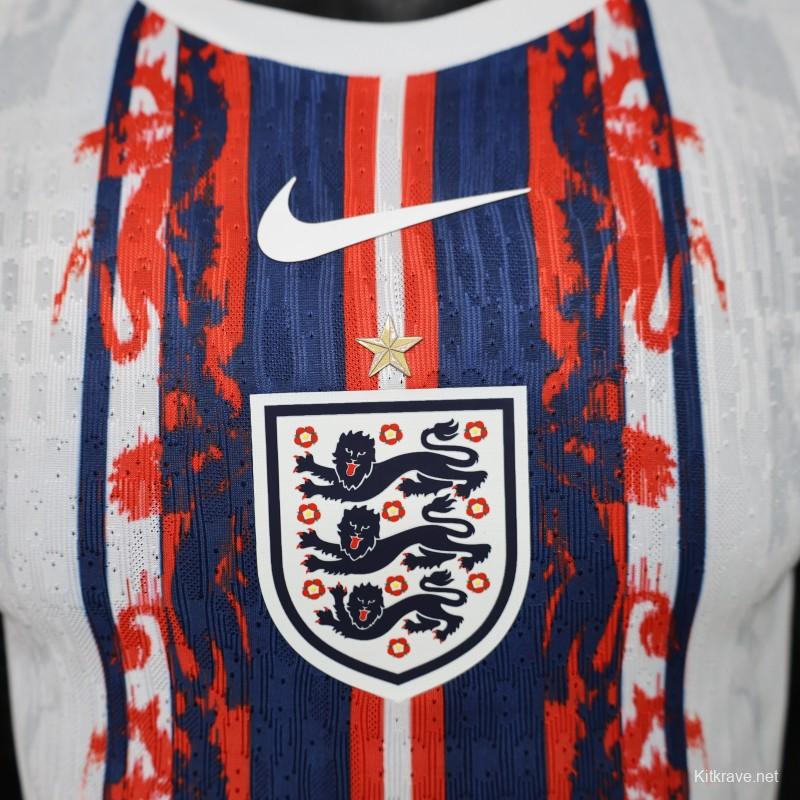Player Version 2026 England White Blue Red Lion Totem Special Edition Jersey