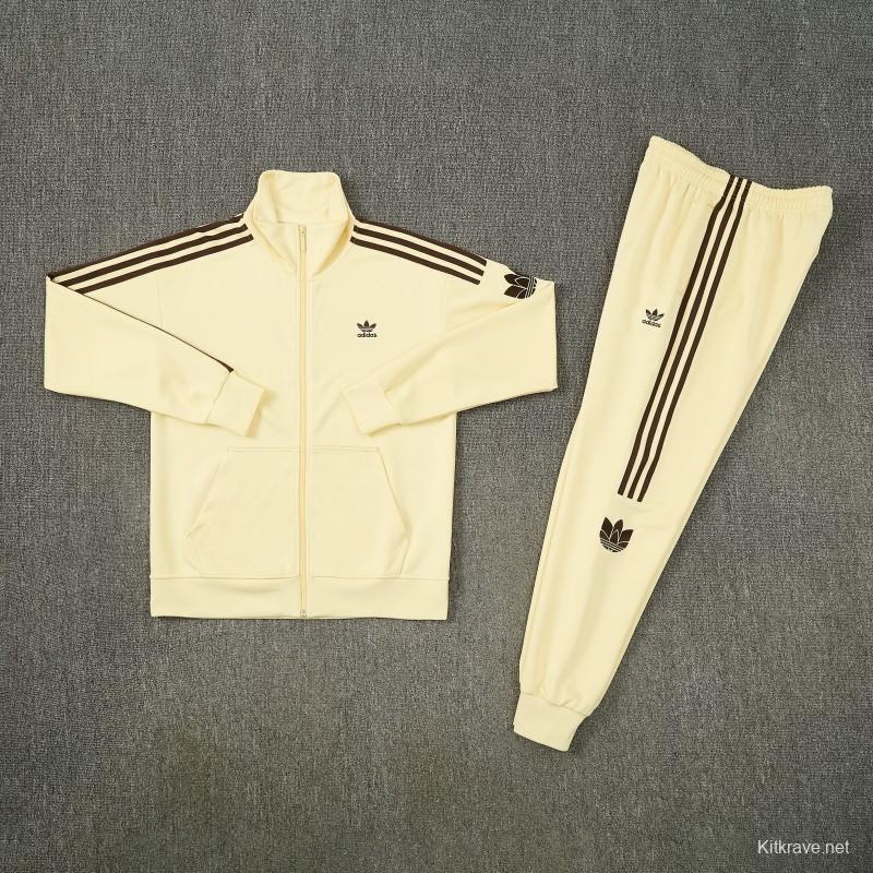 2026  Adidas Apricot Full Zipper Jacket + Long Pants