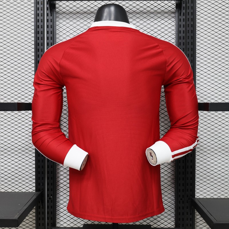 Player Version 2026 Manchester United Red Long Sleeve Adidas Originals Retro Special Edition Jersey